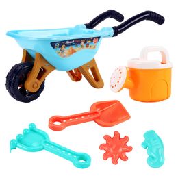 Kitchens Play Food Beach Sand Kids Can Rake Moulds Wheelbarrow Water Shovels Small Watering Toys 230710