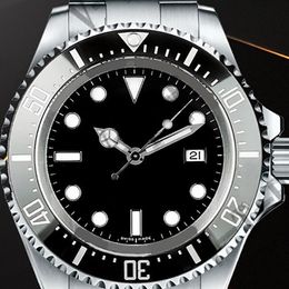 2023 SA3135 Automático 116660 Relógio Masculino Preto Cerâmica Bisel Preto Mostrador 904L Aço Sea-Dweller Pulseira Best Edition Relógios PTRX Novos Relógios Masculinos