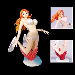 Action Toy Figures 16CM Piece Swimsuit Nami Anime Figure Action Figure Collectible Model Decoration Children's Toy Gift Kids Ornament Doll R230710