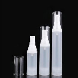 100pcs 15ml 20ml 30ml 50ml Empty Airless Bottle Frosted Matte Vacuum Pump Lotion Essence Perfume Spray Bottles SN682 Pwgqc