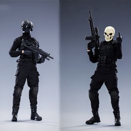 Brinquedos de transformação Robôs em estoque DLZ BRINQUEDOS 1 12 Escala Colecionável Caveira Sargento Chefe Conjunto Conjunto Completo Boneca Articulada 6 Polegadas Masculino Soldado Figura de Ação 230724