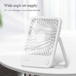 Electric Fans 2000mAh/4500mAh Small Desk Fan Ultra Quiet Table Fan USB Rechargeable Strong Airflow Cooling Fan With 4 Speed Powerful Wind Fans