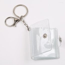Keychains Keychain Po Keyring For Mini Sticker Clear Color Card Holder