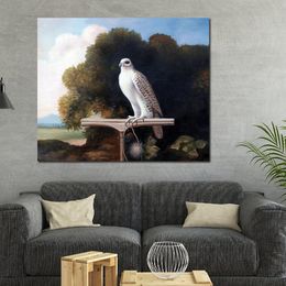 Hand Painted George Stubbs Horse Painting Greenland Falcon Canvas Art Classical Landscape Family Room Decor