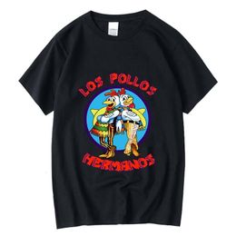 Men's T-Shirts XIN YI Men's high quality t-shirt100%cotton Breaking Bad LOS POLLOS Chicken Brothers printed casual funny tshirt male tee shirts 230710