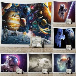 Tapestries Cool Space Interplanetary Sci-fi Astronaut Space Crossing Wall Background Tapestry Home Decoration Wall Cloth R230710