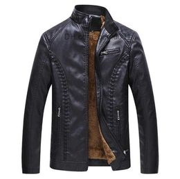 Men's Jackets Winter Leather Jacket Men Super Warm Lining PU Jackets Black Plus Size 6XL Business Casual Mens Coats Male Z230711