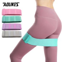 Resistance Bands AOLIKES Adjustable Elastic Hip Booty Bands Anti Slip Resistance Bands Thick with Inner Grip Strip for Fitness Legs Butt Glute HKD230710