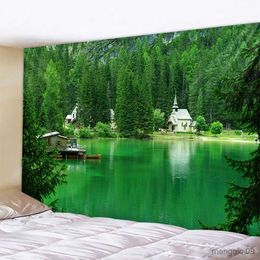 Tapestries Quiet forest tapestry home decoration tapestry decorative travel mattress yoga mat sofa blanket R230710