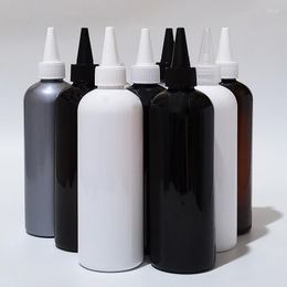 Storage Bottles 20pcs 300ml Empty White Clear Black PET Bottle With Pointed Mouth Cap For Shower Gel Liquid Soap Shampoo Cosmetic Packaging