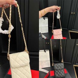 Luxurys Designer Bags 23ss Channel bag Mini Mobile phone bag Handbag Envelope bags Tote Women's Fashion texture Pearl lock Multifunctional Shoulder Crossbody bag