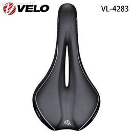 Bike Saddles VELO VL-4283 Zone Cut Comfort Breathable PU Silica Gel Unisex Bicycle Saddle BMX Road MTB Mountain Bike Cushion Cycling Parts HKD230710