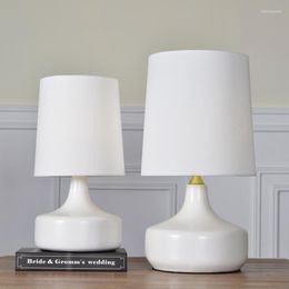 Table Lamps Nordic Lamp Bedroom Bedside Ceramic Simple Grey Modern American Living Room Light Luxury Decorative