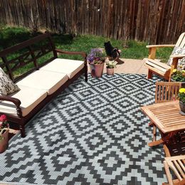 Carpet Outdoor Rugs for Patios Clearance 6' X 9' Reversible Easy Cleaning Patio Rug Portable Comfortable Woven 230710