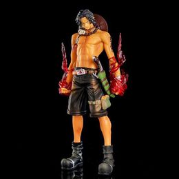 Action Toy Figures 26CM Piece Action Figure Anime Figure Standing Fire Punch Ace Anime Model Decorations Toy Gift Children's Ornament Doll R230710