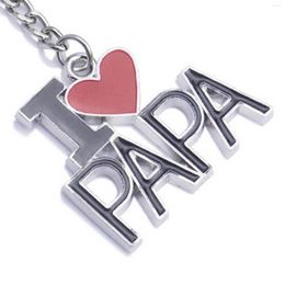 Keychains Creative I Love Papa Keychain Sturdy And Durable Without Hurting The Skin For Girls Boys Key Decoration