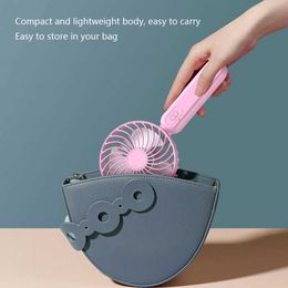 Electric Fans Handheld Small Desk Fan Ultra Quiet Portable Personal Fan USB Rechargeable Wireless Electric Fan 2000mAh for Home Office Travel