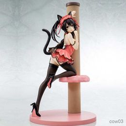 Action Toy Figures 25CM Anime Figure DATE LIVE Pyjamas Sexy Cat Girl Model Collection Doll Toys Gift Ornaments R230710