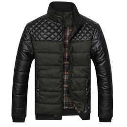 Men's Jackets Men's Jackets Brand And Coats 4XL PU Patchwork Designer Men Outerwear Winter Fashion Male Clothing Z230711