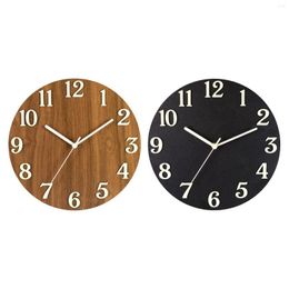 Wall Clocks Luminous Clock Silent Decorative Creative Wooden For Bedroom