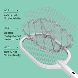 Zappers 3 in 1 Electric Mosquito Swatter Mosquito Killer Lamp Killer Insect Killer 3000v Typec Rechargeable Mosquito Killer Fly Killer