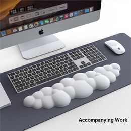Ergonomic Keyboard Rest Wrist Cloud Non-Slip Rubber Desk Mat Pad Hand Office Mouse Carpet Wristband Soft Support Accessories