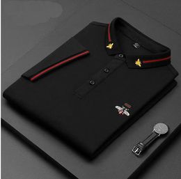 T-Shirts highend Brand Paul shortsleeved Tshirt men Bee polo shirt 100% cotton lapel Business Korean summer Embroidery Men's clothing