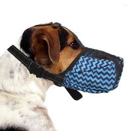 Dog Car Seat Covers Breathable Mesh Muzzle Pet No Bark Mouth Guard Prevents Biting Barking Chewing Adjustable For