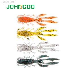 Baits Lures JOHNCOO 10pcs Soft Shrimp Fishing Lure 65mm 75mm Silicone Soft Bait Pesca Isca Artificial Wobblers Attractive Fish Soft Worm HKD230710