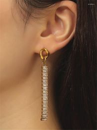 Stud Earrings 2023 Ladies Tassel Style Long Temperament Zircon Ear Accessories Attend Cocktail Banquet