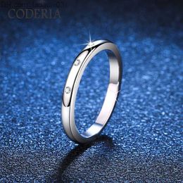 Wedding Rings True Moissanite Simple and Eternal Stackable Ring 925 Sterling Silver Ring Women Promise Anniversary Wedding Gift Jewelry Z230712