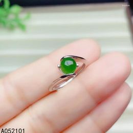 Cluster Rings KJJEAXCMY Fine Jewelry S925 Sterling Silver Inlaid Natural Jasper Girl Luxury Ring Support Test Chinese Style Selling