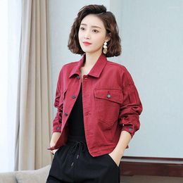 Women's Jackets Denim Jacket Women Korean Fashion Elegant Long Sleeve Loose Coats Vintage Ladies Streetwear Tops Female Casual Clothing