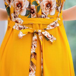 Capris New Hot Fashion Summer Dresses for Women 2023 Vintage Dress Women Clothing Plus Size Short Sleeve Vneck Casual Print Dresses