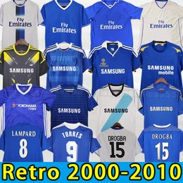 CFC Drogba Torres Retro Soccer Jerseys Lampard Football Shirt vintage Crespo Classic COLE ZOLA Vialli Mata Hughes 1980 81 83 85 87 89 94 96 97 99 1998 2000 2001 1982