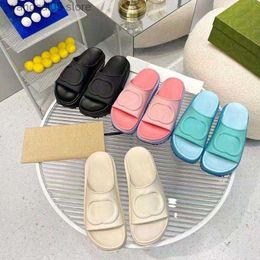 Slippers slide brand designers Interlocking g Women Ladies Hollow Platform Sandals made of transparent materials fashionable sexy sunny beach shoes T230710