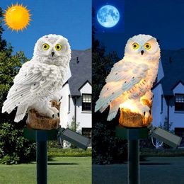 Garden Decorations Solar Led Light Outdoor ParrotOwl Solar Lights Waterproof Solar Powered Lantern Fairy Garden Decoration Outdoor Led Street Lamp 230710