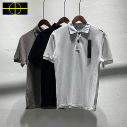 Men's Polos Classic Design Chest Patch Embroidery Polo Men Women 100% Cotton Turn-Down Collar Cross Badge Polo Shirt Men 230710