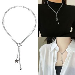 Pendant Necklaces Ins Online Celebrity Cold Wind Hip-hop Niche Five-pointed Star Tassel Necklace