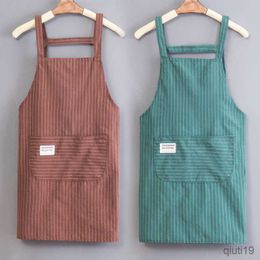 Kitchen Apron Apron household kitchen home and abroad pure cotton women 2023 new red summer thin catering special work clothes kitchen R230710