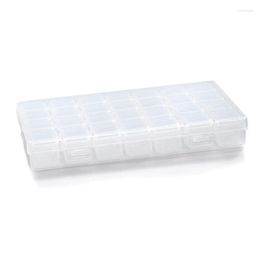 Jewelry Pouches Clear Plastic Beading Storage Container Box Rectangle Boxes With Hinged Lid