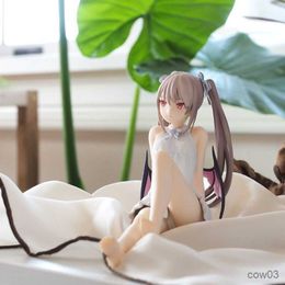 Action Toy Figures 11CM Anime Figure Little Sauce Figure Sexy White Pajamas Sitting Girl Model Desktop Collection R230710