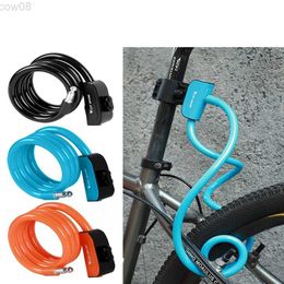 Bike Locks 1.2m Bike Cab Lock Anti-tht Bicyc Lock Motorcyc Cycling Equipment Outdoor Caring Personal Bicyc Supply HKD230710