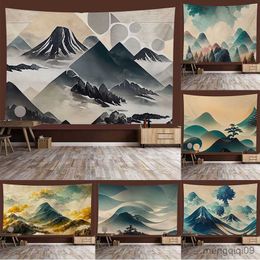 Tapestries Poetic Chinese Style Landscape Painting Background Tapestry Home Decoration Wall Cloth R230710