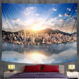 Tapestries Beautiful scenery tapestry home living room bedroom background wall decoration tapestry R230710