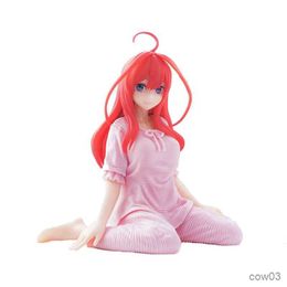 Action Toy Figures 11-22CM Anime Figure The Quintessential Quintuplets Pink Silk Pajamas Seated Model Doll Toy Gift Collect Material R230710