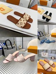 2023 designer slippers women's sandals beach Chinoiserie embroidered slippers box and dust bag casual fashion women's shoes