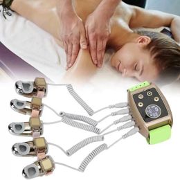 Multi functional ems rf infrared body massager face lift gold gravitational diamond finger