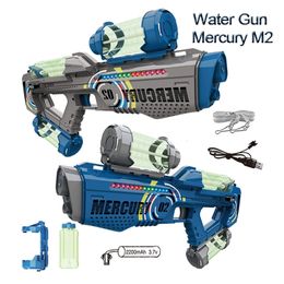 Gun Toys Children Electric Water Gun Summer Kids Outdoor Gun Fully Automatic High Capacity Lighting Water Playing Toy for Kids 230707