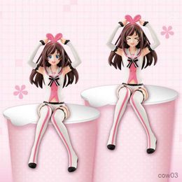 Action Toy Figures 13CM Anime Figure Kizuna AI Virtual Idol Singer Movable Doll Instant Noodle Press Cute Model Toy Gift Static Collection R230710